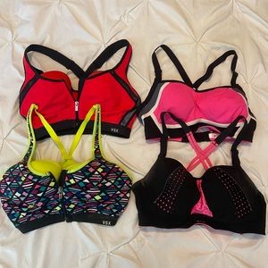 Lot of 4 Victoria Secret VSX sports bras